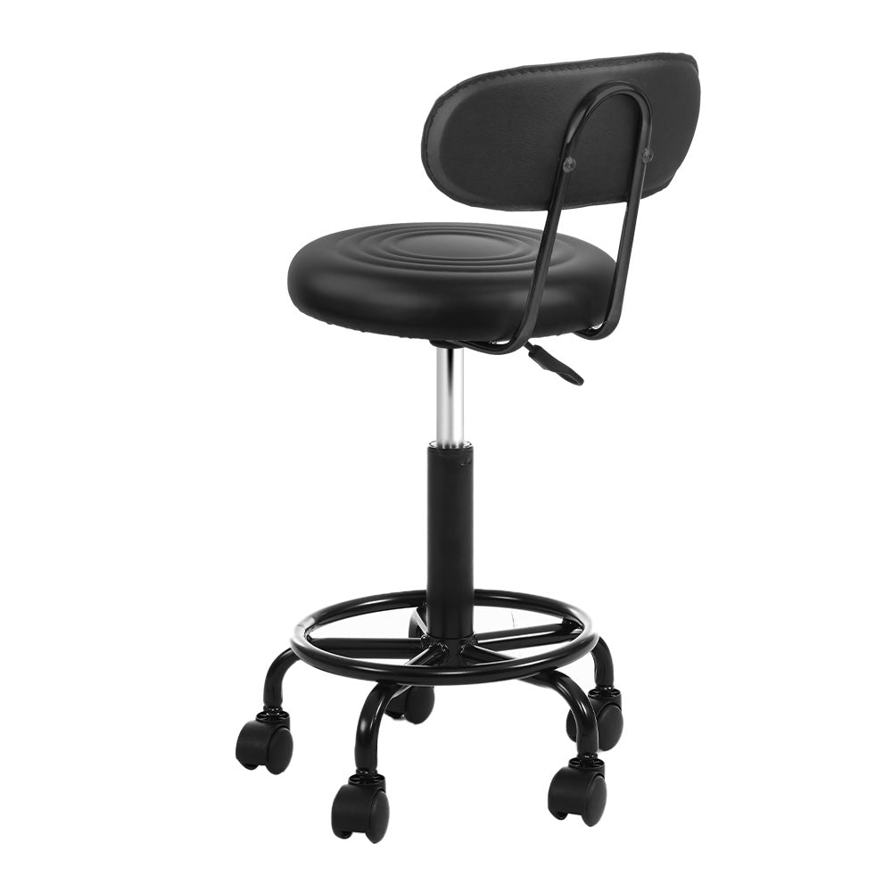 Artiss Salon Stool Swivel Chair Backrest - Cosy Abode