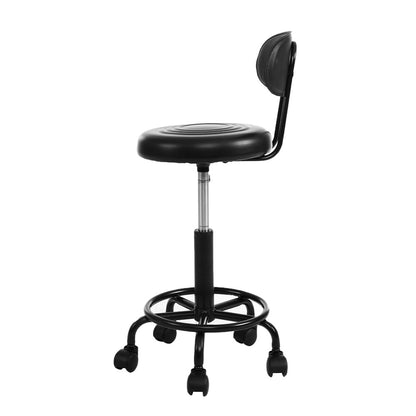 Artiss Salon Stool Swivel Chair Backrest - Cosy Abode