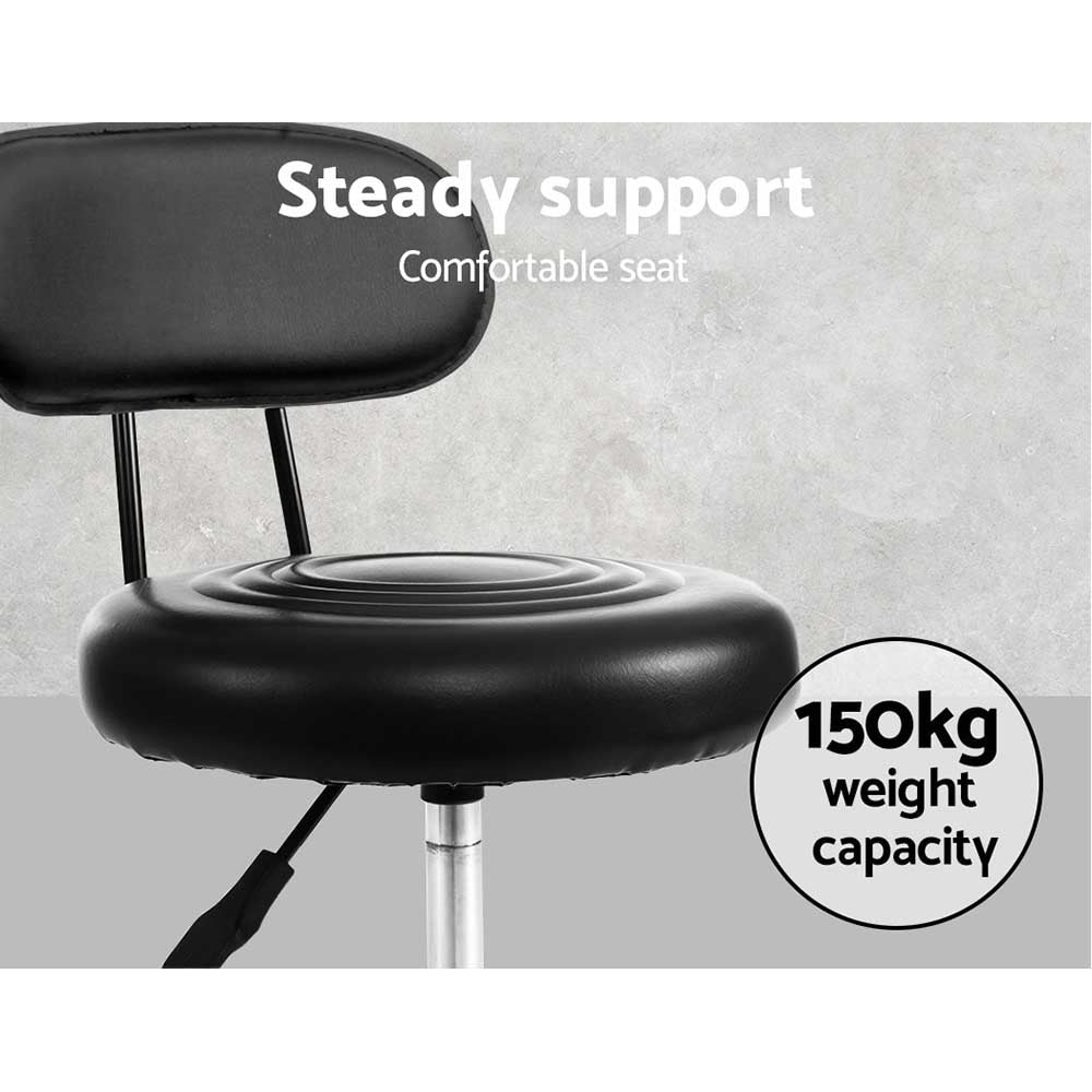 Artiss Salon Stool Swivel Chair Backrest - Cosy Abode