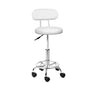 Artiss Salon Stool Swivel Chair Backrest White - Cosy Abode