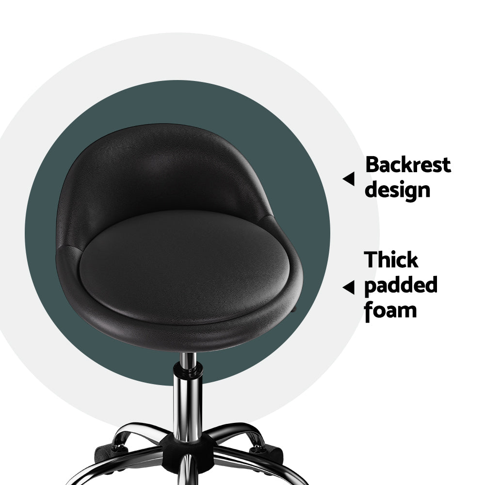 Artiss Salon Stool Swivel Chair Backrest Chairs - Cosy Abode