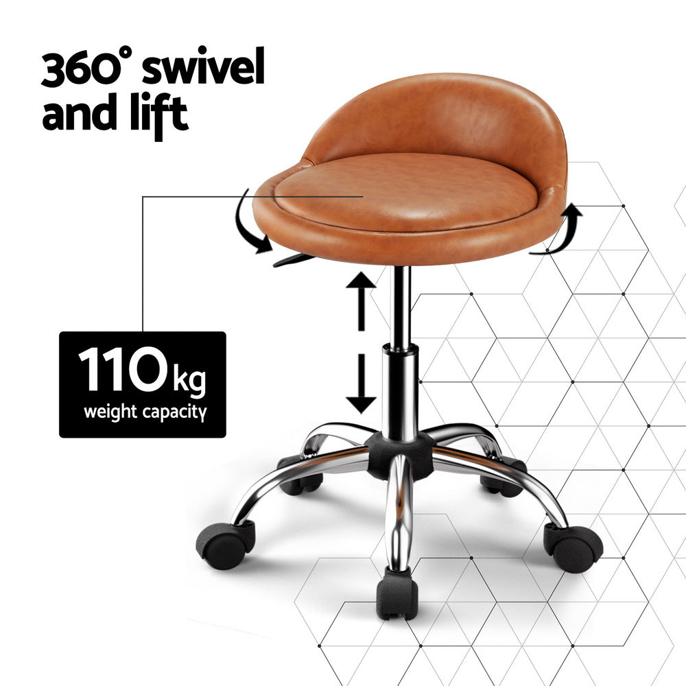 Artiss Salon Stool Swivel Chair Backrest Chairs - Cosy Abode