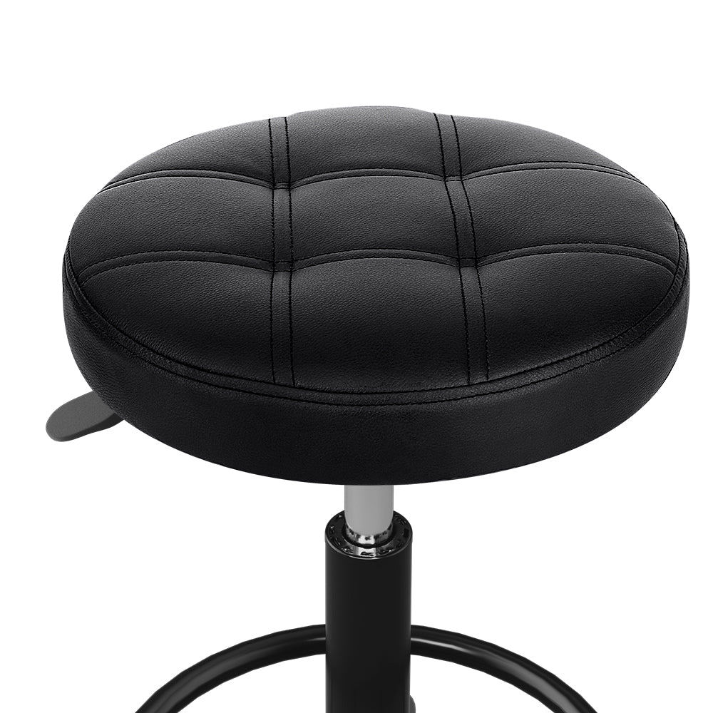 Artiss Salon Stool Round Swivel Chairs Black - Cosy Abode