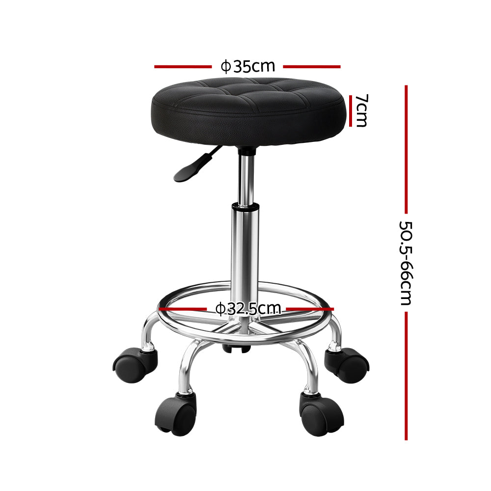 Artiss Salon Stool Round Swivel Chairs - Cosy Abode