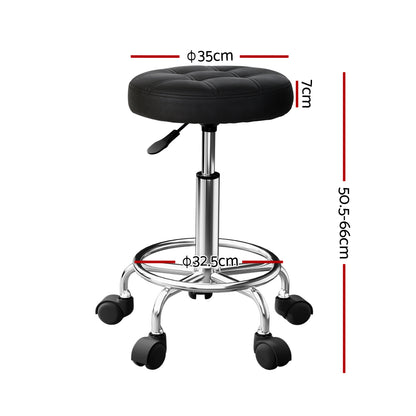Artiss Salon Stool Round Swivel Chairs - Cosy Abode