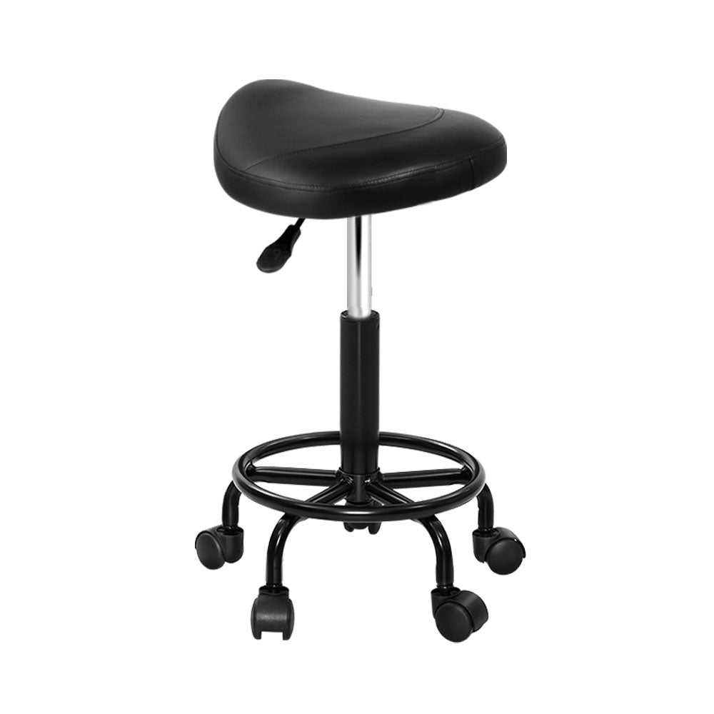 Artiss Salon Stool Saddle Swivel Chair - Cosy Abode