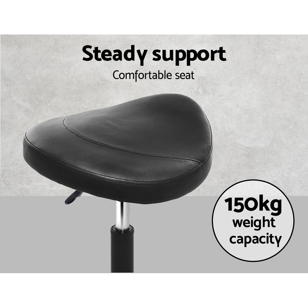 Artiss Salon Stool Saddle Swivel Chair - Cosy Abode