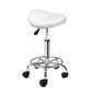 Artiss Salon Stool Saddle Swivel Chair White - Cosy Abode