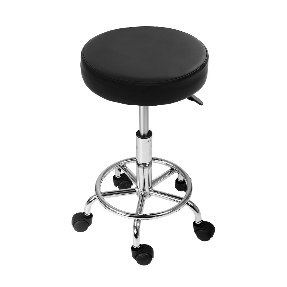 Artiss Salon Stool Round Swivel Chair Black - Cosy Abode