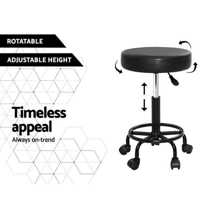 Artiss Salon Stool Round Swivel Chair - Cosy Abode