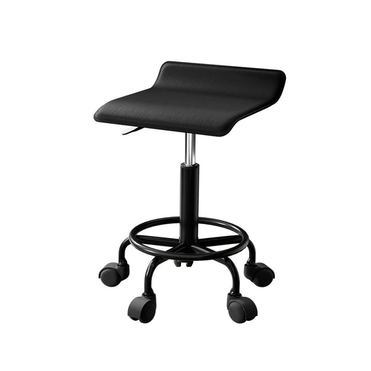 Artiss Salon Stool Square Swivel Chair Black - Cosy Abode