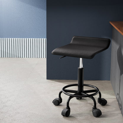 Artiss Salon Stool Square Swivel Chair Black - Cosy Abode