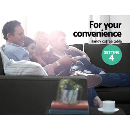 Artiss Modular Sofa Chaise Set 4-seater Dark Grey - Cosy Abode