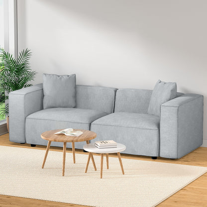 Artiss Modular Sofa Chaise Set 2-Seater Grey - Cosy Abode
