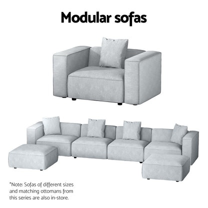 Artiss Modular Sofa Chaise Set 3-Seater Grey - Cosy Abode