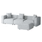 Artiss Modular Sofa Chaise Set 4-Seater Grey - Cosy Abode
