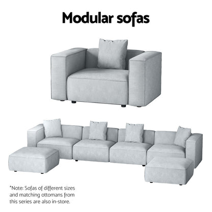 Artiss Modular Sofa Chaise Set 4-Seater Grey - Cosy Abode