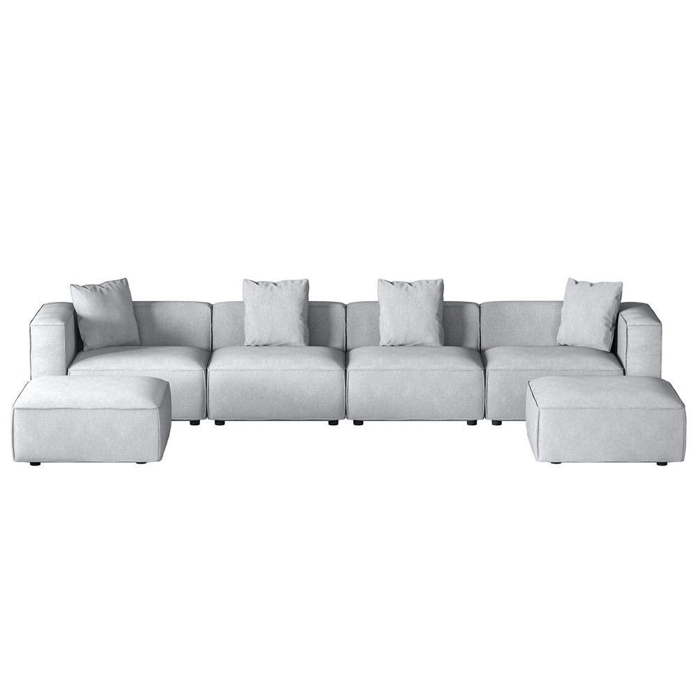 Artiss Modular Sofa Chaise Set 6-Seater Grey - Cosy Abode