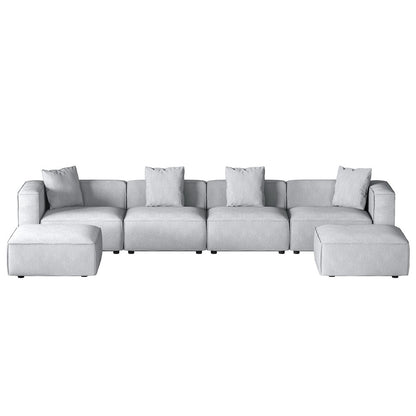 Artiss Modular Sofa Chaise Set 6-Seater Grey - Cosy Abode