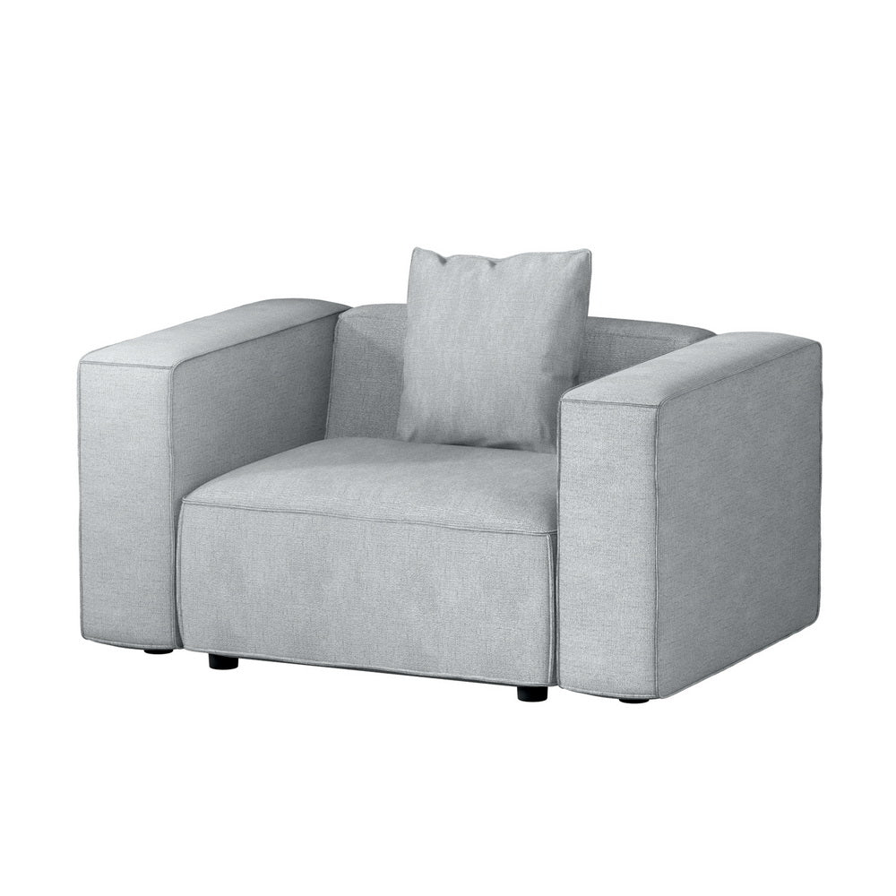 Artiss Modular Sofa Chaise Set 1-Seater Grey - Cosy Abode