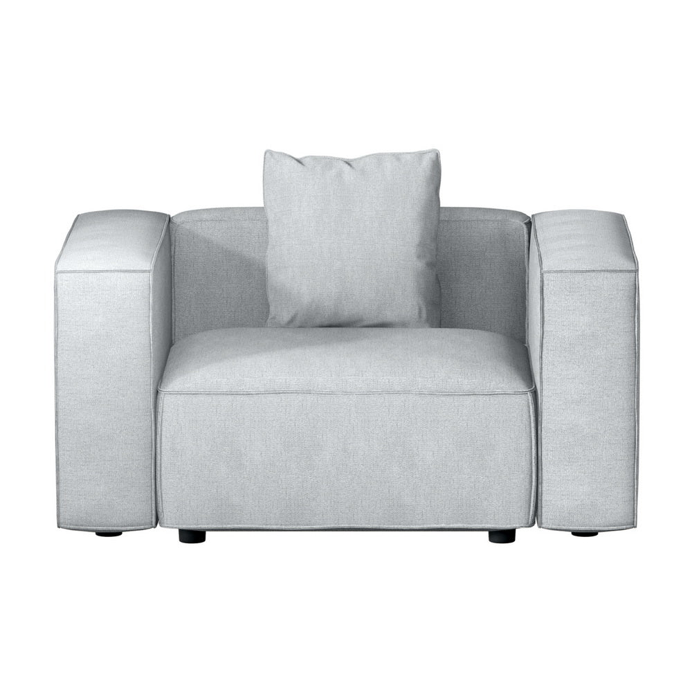 Artiss Modular Sofa Chaise Set 1-Seater Grey - Cosy Abode