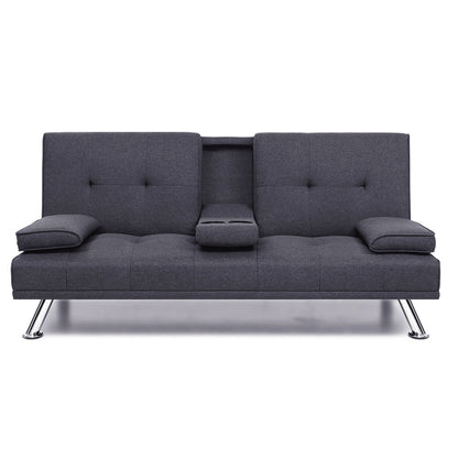 Artiss Sofa Bed 175CM Dark Grey Fabric - Cosy Abode