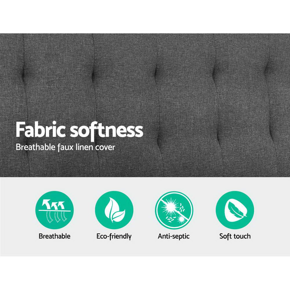 Artiss Recliner Single Sofa Bed Dark Grey Fabric - Cosy Abode