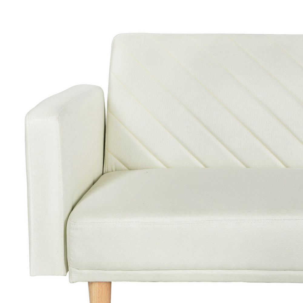 Artiss Sofa Bed 195CM Beige Faux Linen - Cosy Abode