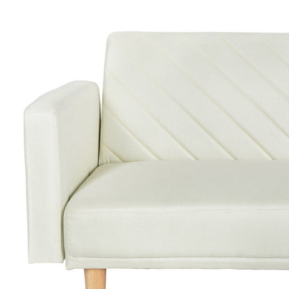 Artiss Sofa Bed 195CM Beige Faux Linen - Cosy Abode