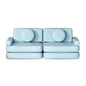 Artiss Sofa Bed 160CM Kid Play Couch Velvet Blue - Cosy Abode