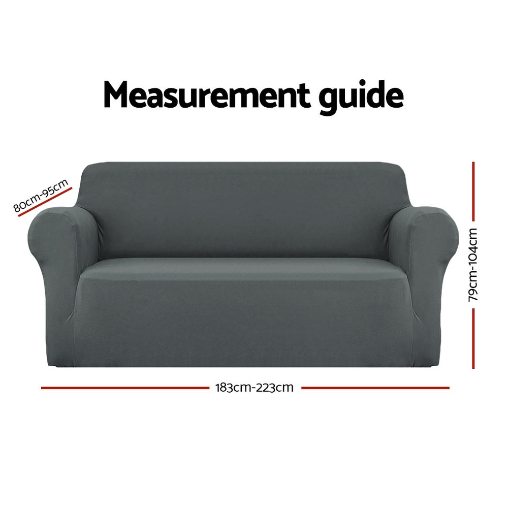 Artiss Sofa Cover Couch Covers 3 Seater Stretch Grey - Cosy Abode
