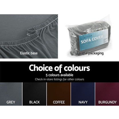 Artiss Sofa Cover Couch Covers 3 Seater Stretch Grey - Cosy Abode