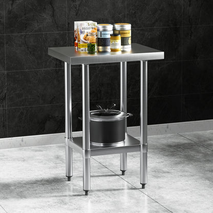 Cefito Stainless Steel Kitchen Benches Work Bench 610x457mm 430 - Cosy Abode