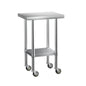 Cefito Stainless Steel Kitchen Benches Work Bench Wheels 61X46CM 430 - Cosy Abode