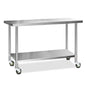 Cefito 1524x610mm Stainless Steel Kitchen Bench with Wheels 430 - Cosy Abode