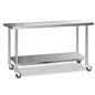 Cefito 1829x610mm Stainless Steel Kitchen Bench with Wheels 430 - Cosy Abode