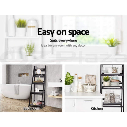 Artiss Bookshelf Corner Shelf 5 Tiers - ZANE Coffee - Cosy Abode