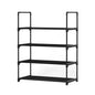 Artiss Shoe Rack 4-tier 12 Pairs Stackable Black - Cosy Abode