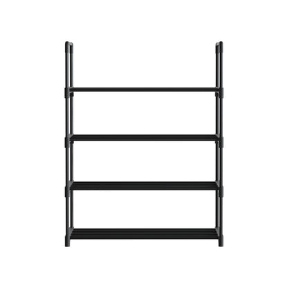 Artiss Shoe Rack 4-tier 12 Pairs Stackable Black - Cosy Abode