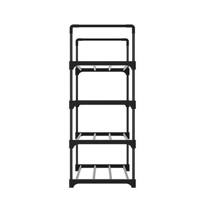 Artiss Shoe Rack 4-tier 16 Pairs Stackable Black - Cosy Abode