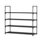 Artiss Shoe Rack 4-tier 16 Pairs Stackable Black - Cosy Abode