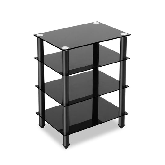 Artiss TV Stand 4 Tiers Storage Shelf Rack Tempered Glass Entertainment Unit - Cosy Abode