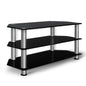 Artiss TV Stand 3 Tiers Storage Shelf Rack Tempered Glass Entertainment Unit - Cosy Abode