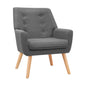 Artiss Fabric Dining Armchair - Grey - Cosy Abode