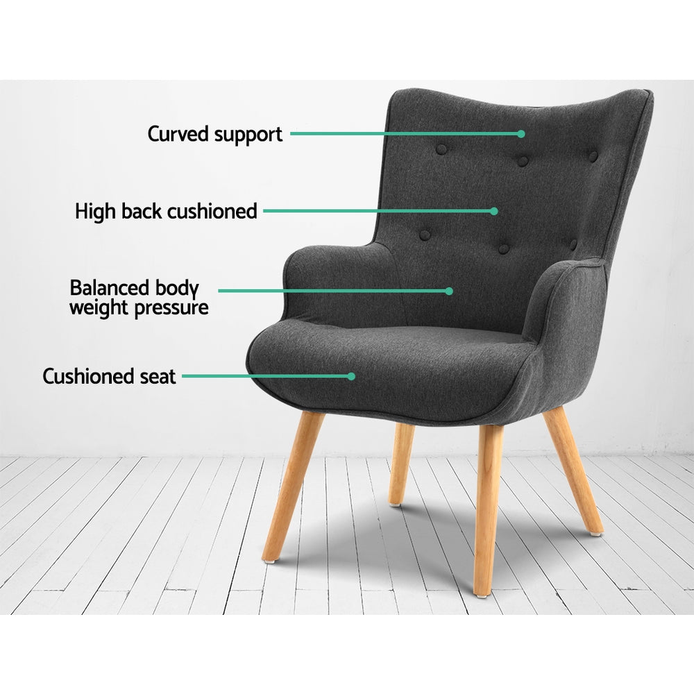 Artiss LANSAR Lounge Accent Chair - Cosy Abode