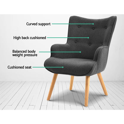 Artiss LANSAR Lounge Accent Chair - Cosy Abode