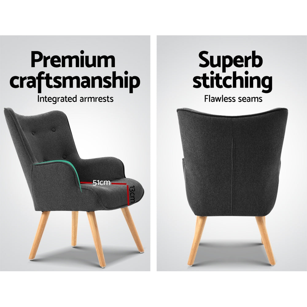 Artiss LANSAR Lounge Accent Chair - Cosy Abode