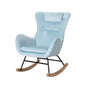 Artiss Rocking Chair Velvet Armchair Feeding Chair Blue - Cosy Abode