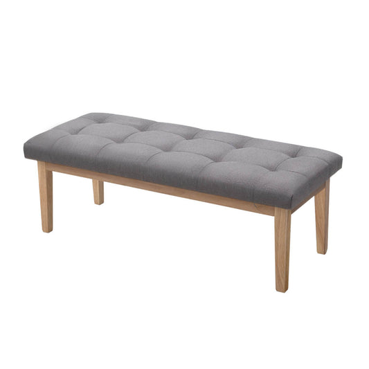 Artiss Ottoman Bench 120cm Foot Stool Linen Grey - Cosy Abode