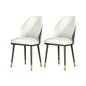 Artiss Dining Chairs Set of 2 Leather Seat Beige and Black - Cosy Abode